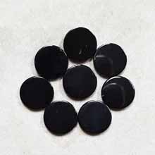 15MM ROUND CABOCHON BLACK ONYX FLAT(8PCS/BAG)
